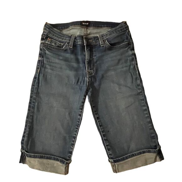 Hudson ~ Denim Amelia Cuffed knee shorts ~ size 27 - Picture 1 of 7